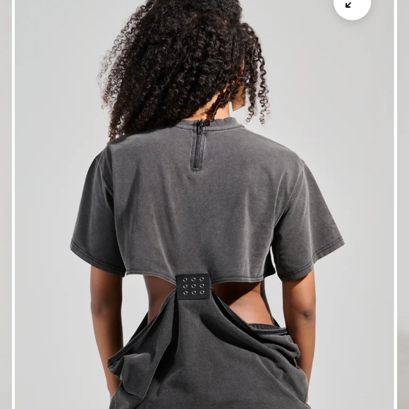 Akira Stylish Black Cut-Out Dress/shirt - Picture 2 of 4